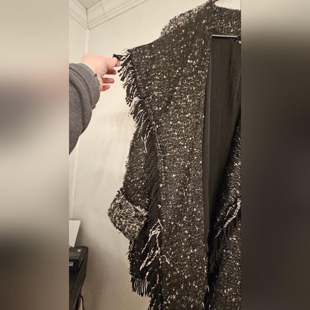 Free People (S) Black Dress Coat - Picture 3 of 4